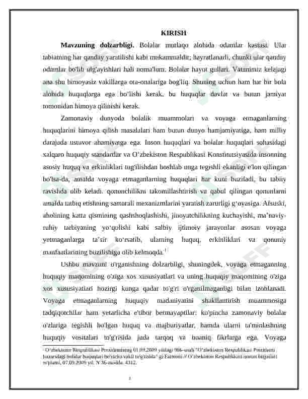 O'zbekiston Respublikasida bolalarning huquqlari va imtiyozlari 3