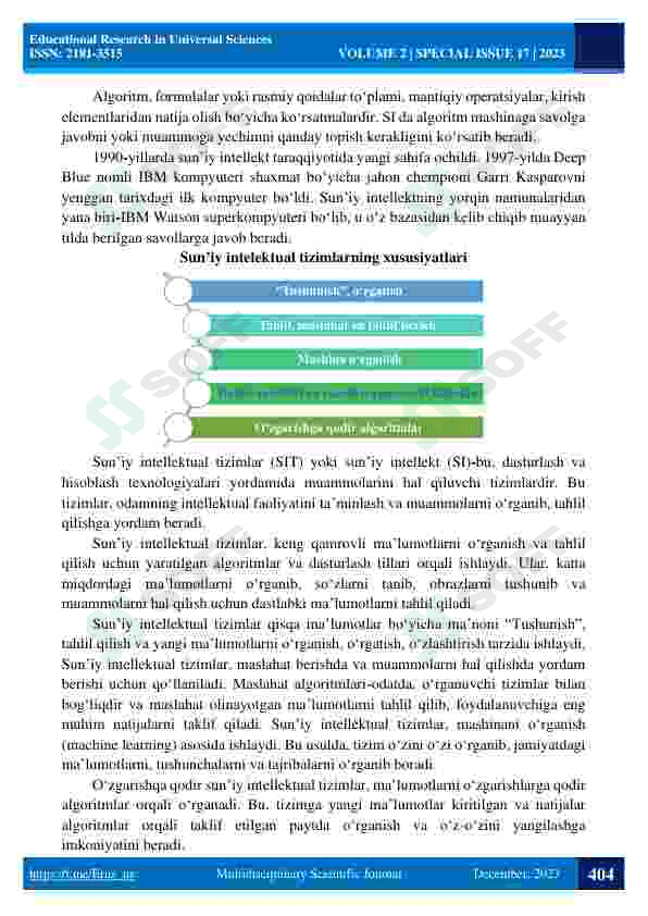 SUN’IY INTELLEKT, UNING TARIXI, AHAMIYATI, IJOBIY VA SALBIY TOMONLARI 3