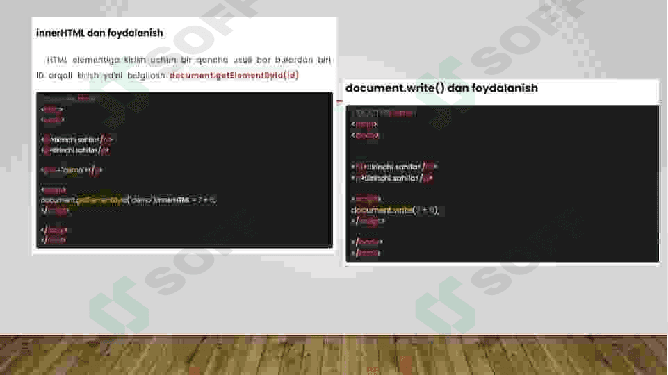 JAVASCRIPT BIRIKTIRILGAN FUNKSIYA VA OB‘YEKTLARI. GRAFIKA VA DOIMIY IFODALAR 3