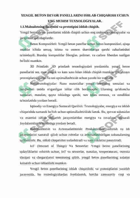 YENGIL BETON DEVOR PANELLARINI ISHLAB CHIQARISH USKUNALARI 3