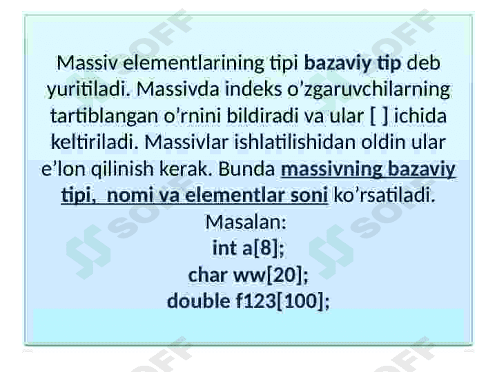 С/С++ tilida massivlar bilan ishlash 3