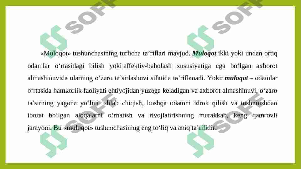 Muloqotning inson filogenetik va ontogenetic rivojlanishidagi ahamiyati 3