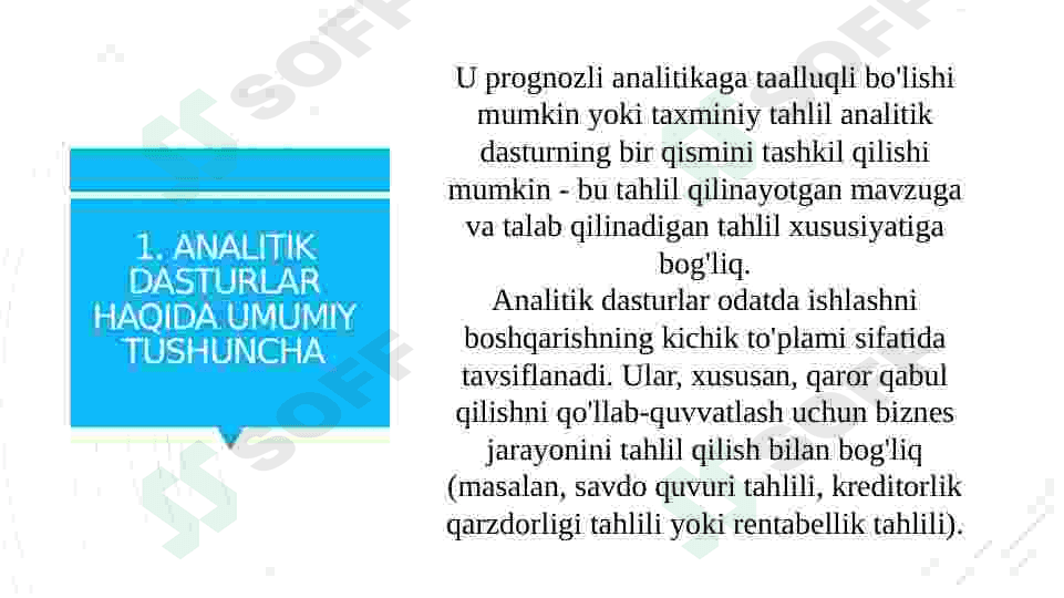 ochiq manba imkoniyatlarga ega analitik dasturlarni iqtisodiyotda qo'llash 3