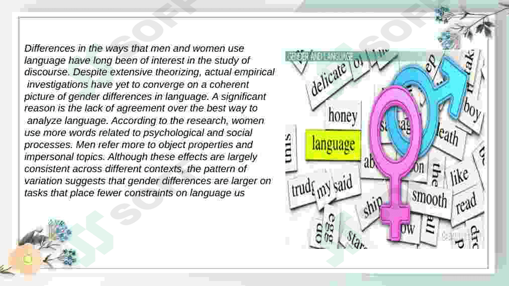 ANALYSIS OF GENDER  SPEECH CONCERNING SPOKEN DISCOURSE FEATURES. 3