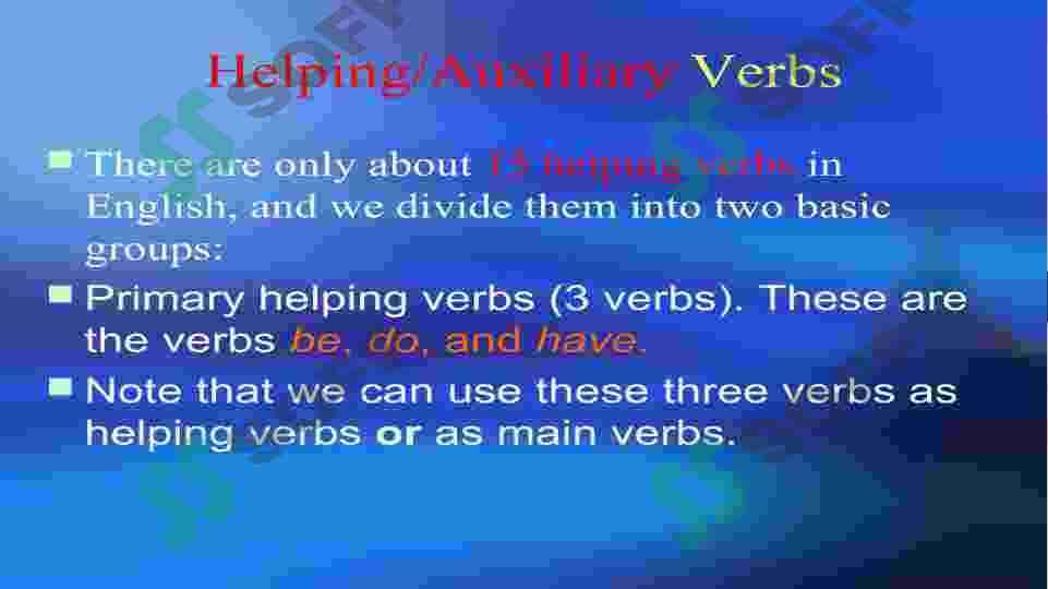 Auxiliary verbs,joining words 3