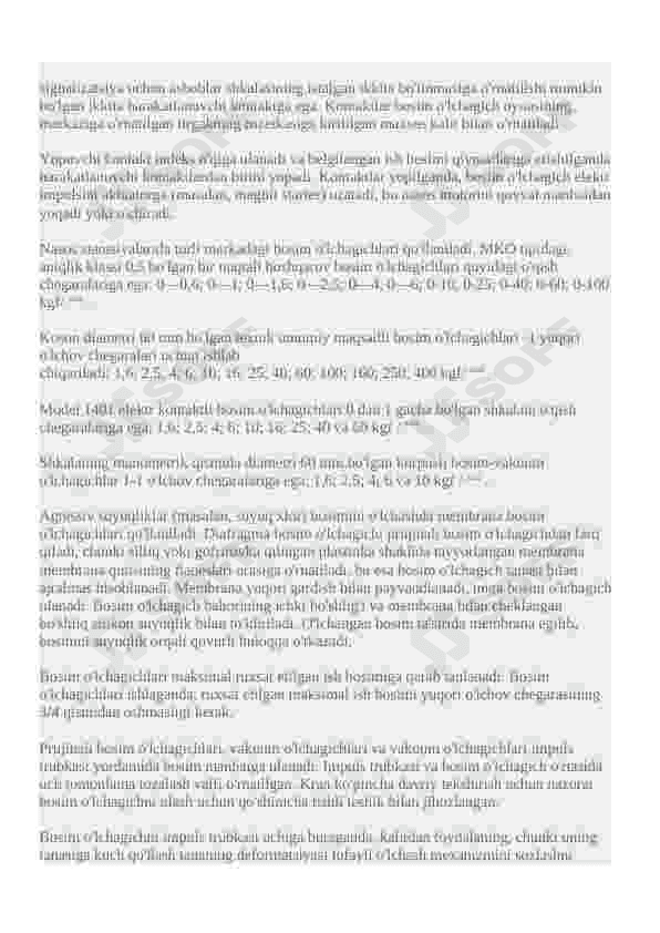 Nasos stantsiyalarining nazorat o'lchash asboblari 3