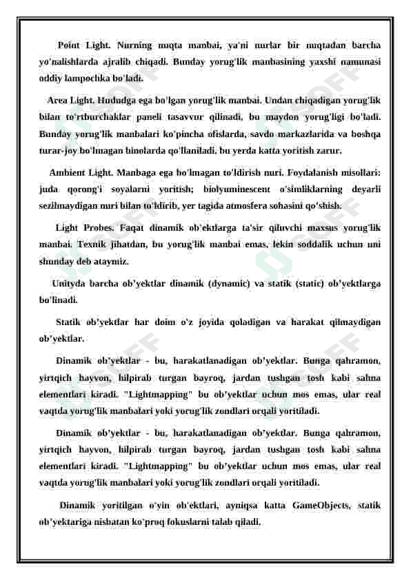 Mustaqil ish. OBYEKTLARNI TANLASH UCHUN NURLAR TRASSIROVKASI 3