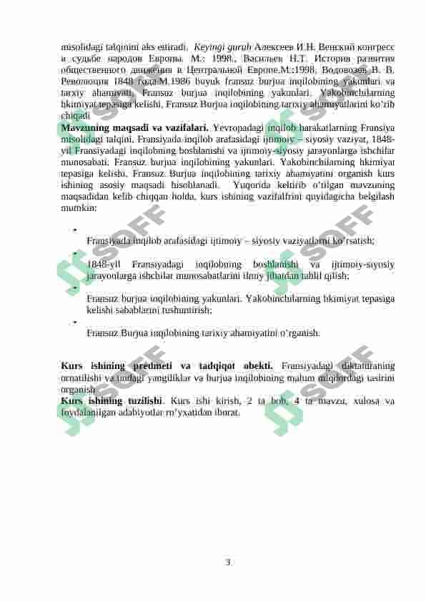 FRANSIYADA DIREKTO'RIYA DAVRI KURS ISHI 3
