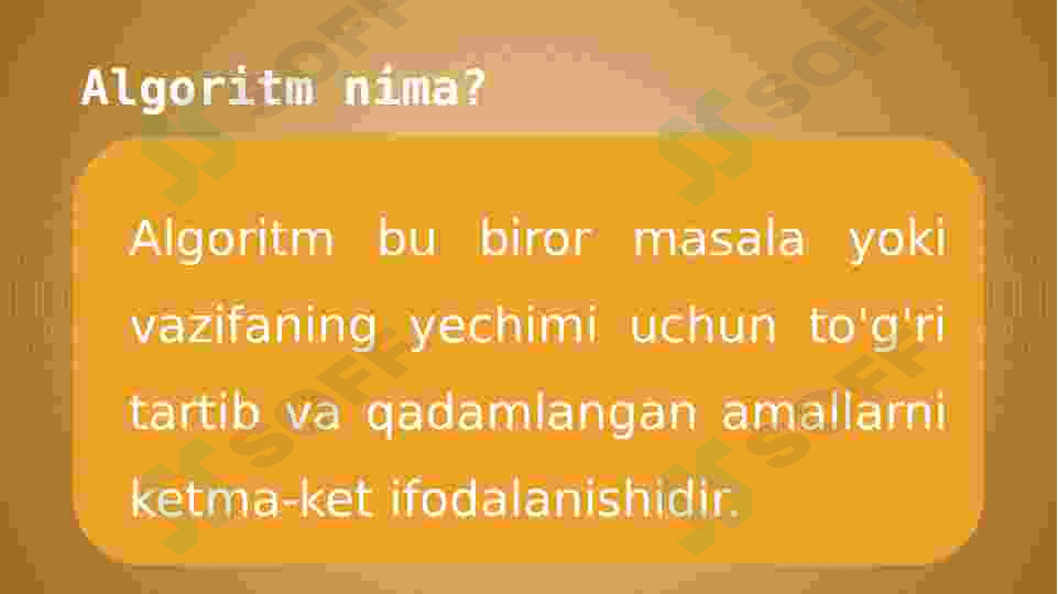 Dasturlashda algoritmlar turlari 3