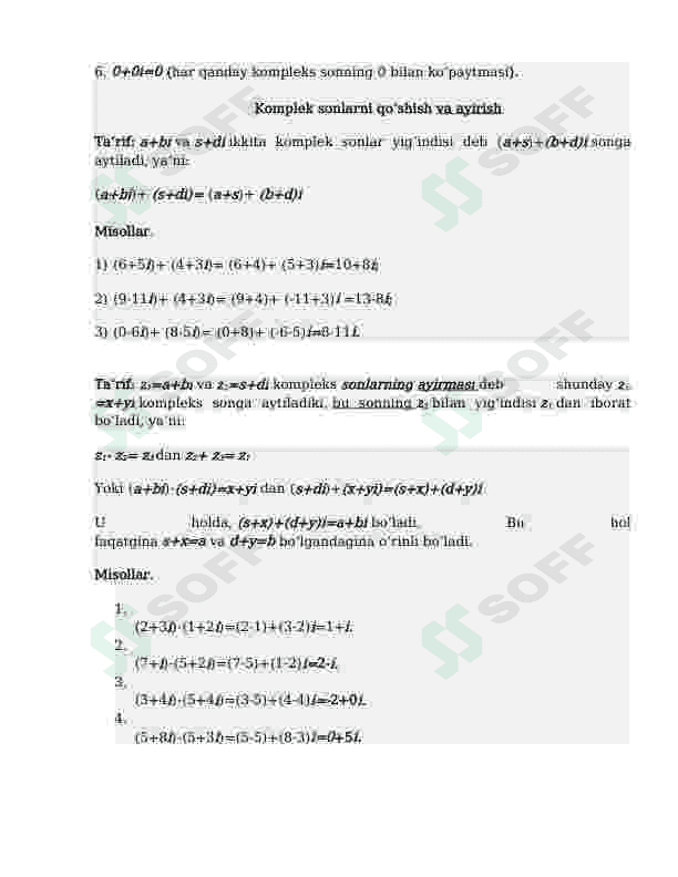 Kompleks sonlar 3