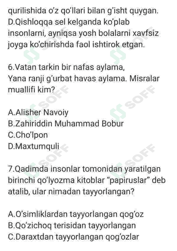 Tarixdan test 3
