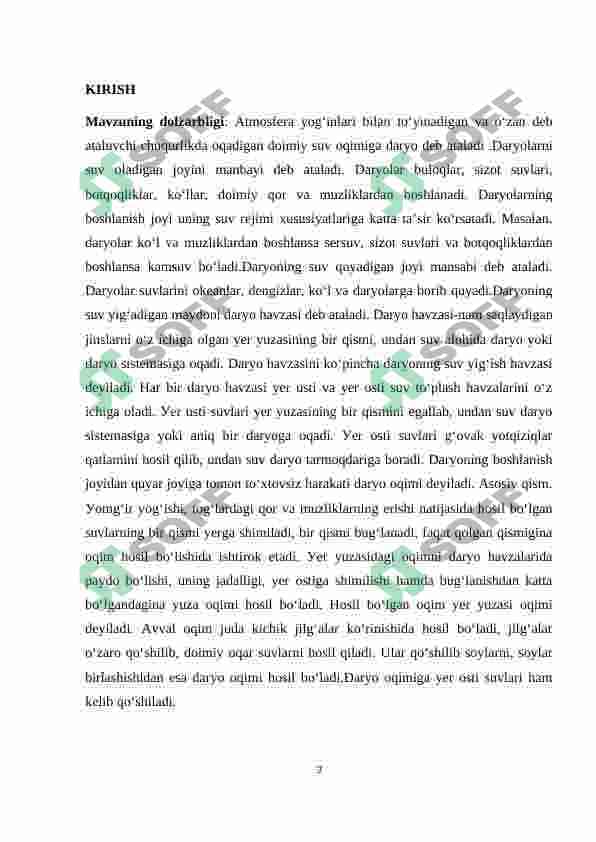 Daryo oqimi va uni ifodalash usullari 3