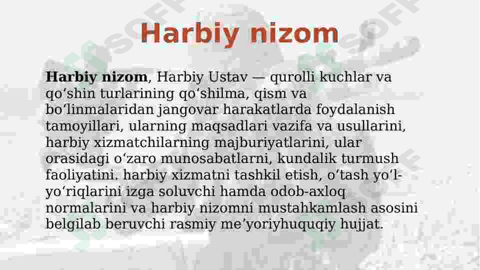 HARBIY NIZOMLAR 3