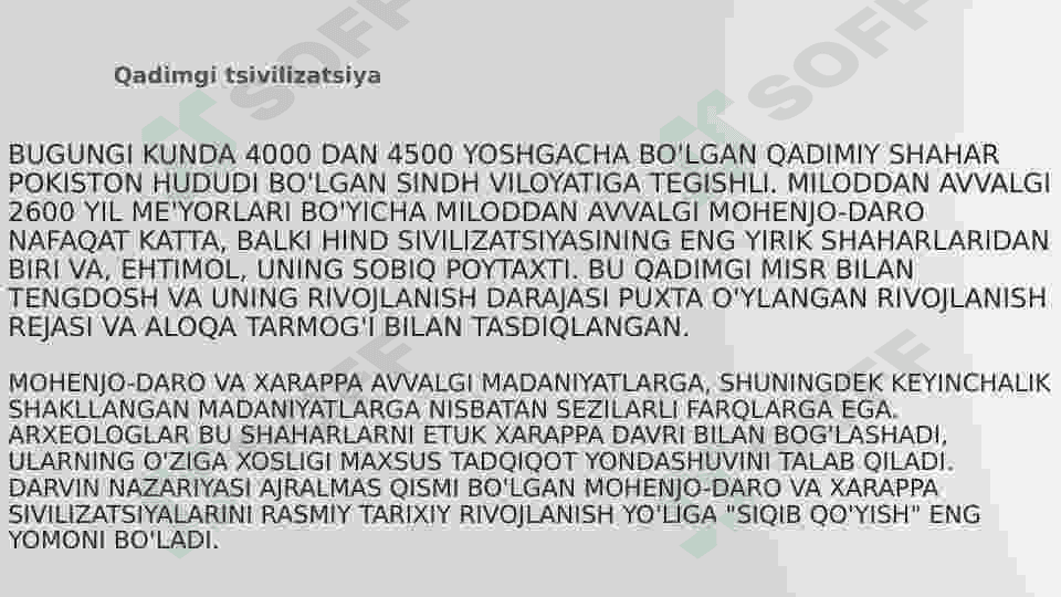 Mohenjo-Daro va Xarappa madaniyati 3