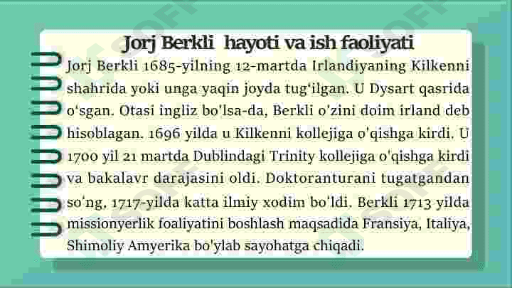 Jorj Berkli falsafasi 3