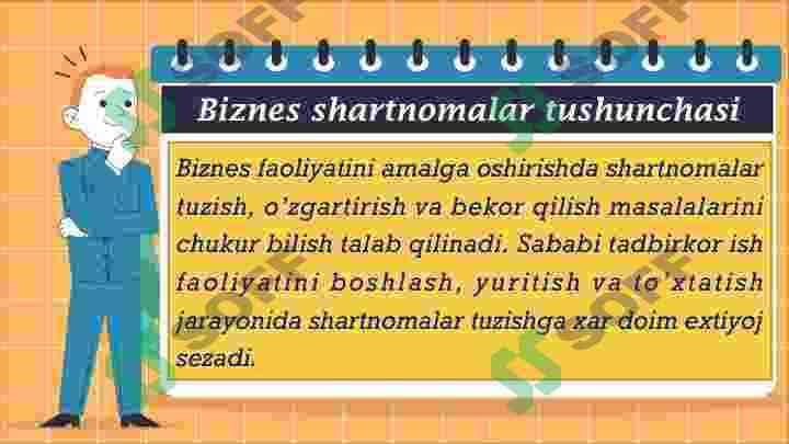 Biznes shartnomalari va ularning turlari. 3