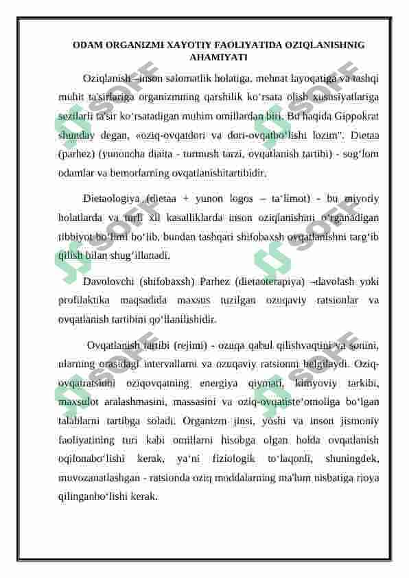 Parxez stollari.Bemorlarni ovkatlantirish usullari. Keksa yoshdagi va og'ir axvoldagi bemorlarni ovkatlantirish. Klinik o'quv amaliyoti Ichki kasalliklarda bemorlarni ovkatlantirish 3