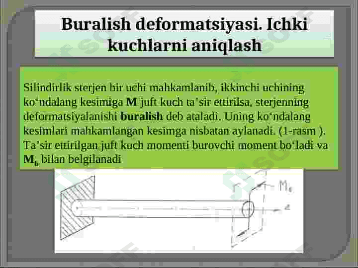 Buralishda kuchlanish va deformatsiya 3