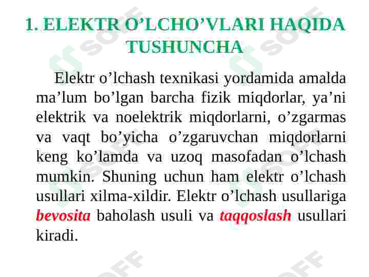 Elektr oʻlchovlari 3