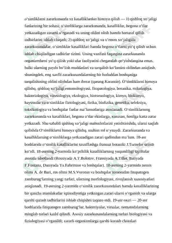 Qishloq xo'jaligiga zarar keltiradigan shilimshiqlar va zamburug'larning tarqalishi va ularni oldini olish chora tadbirlar. 3
