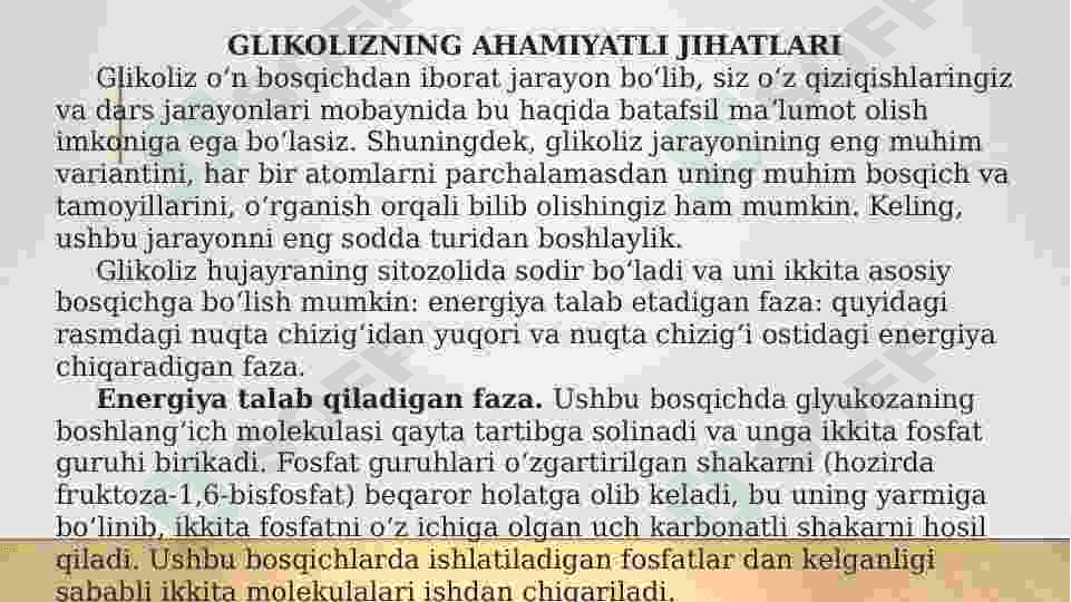 GLIKOLIZ.GLUKOZANING AHAMIYATI 3