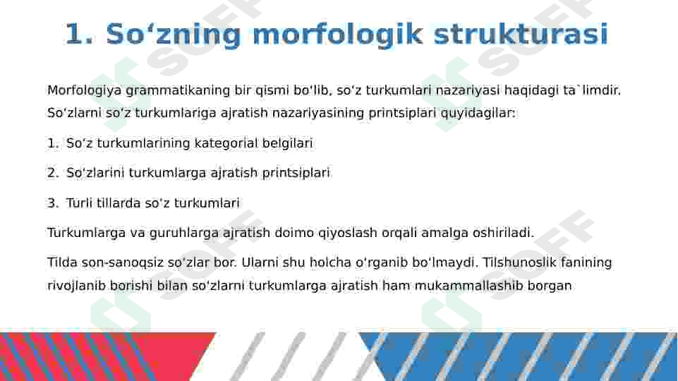 Turli tillarda sòz turkunlarini tasniflash tamoyillari 3