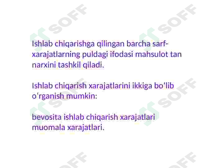 Ishlab chiqarish xarajatlari 3