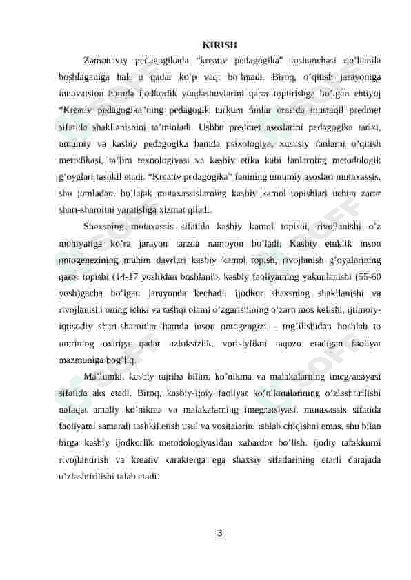 KREATIV PEDAGOGIKA FANINI O‘QITISHDA TA’LIM TURILARI VA SHAKILLARI TAVSIFI 3