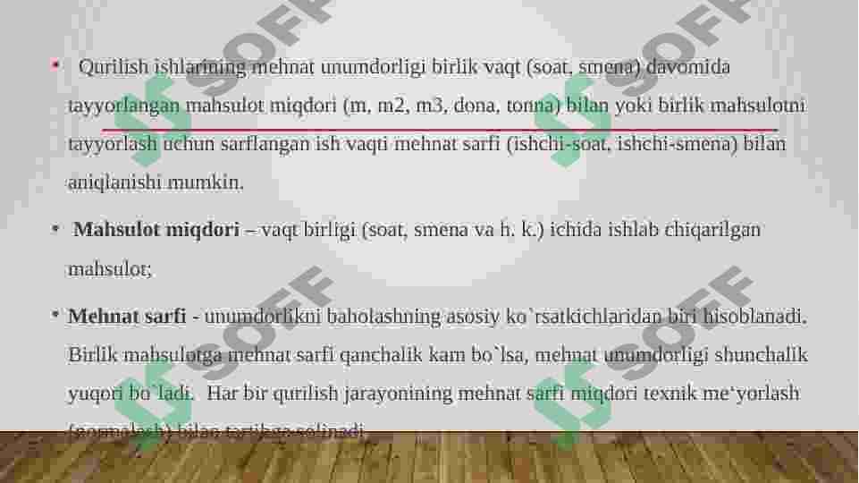 Vaqt meyorida ishlab chiqarish 3