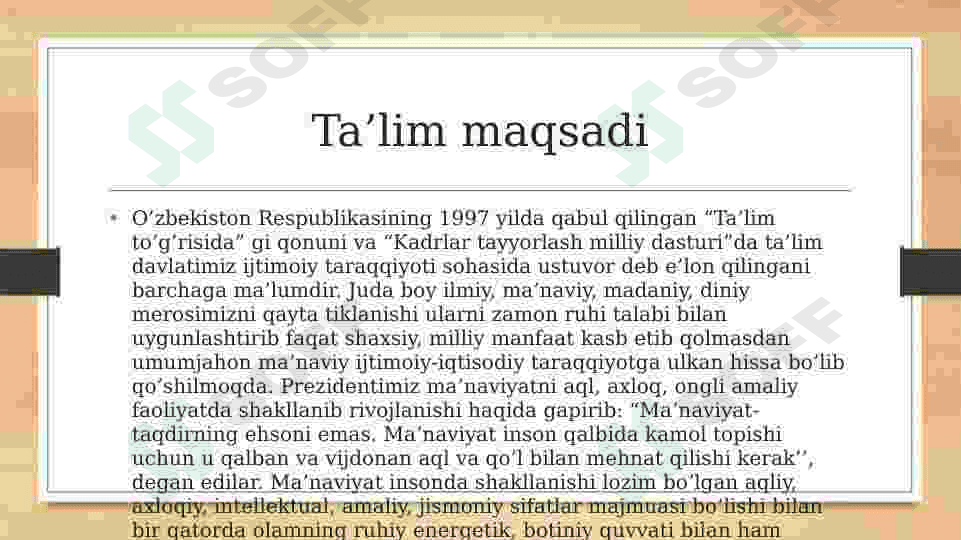 Ta’lim maqsadi va o‘quvchilarning yosh xususiyatlaridan kelib chiqib o‘quv ishlarining turli shakllaridan foydalanish 3