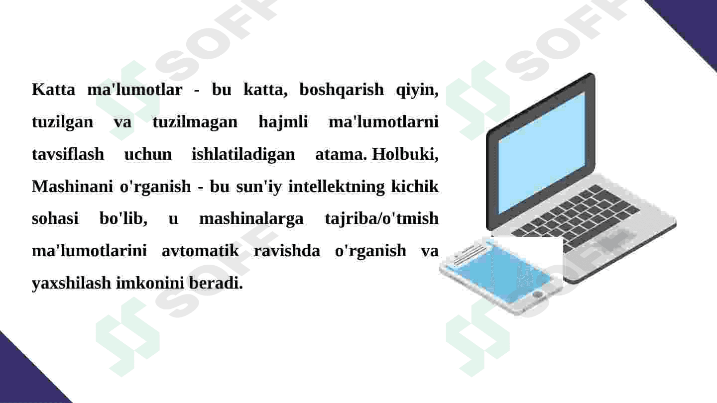 Big Data tahlili va Machine Learning. 3