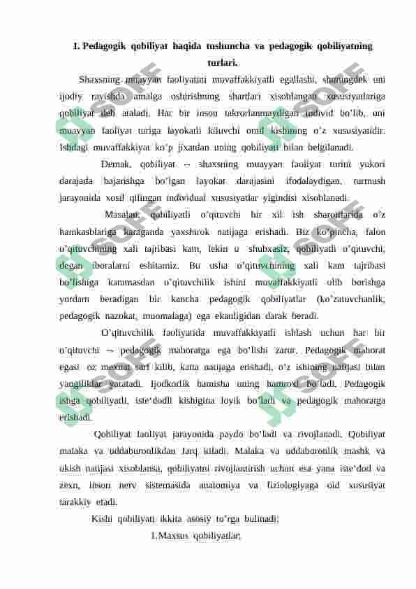 O`qituvchi pedagogik qobiliyatining asosiy sifatlari va yetakchi xususiyatlari 3