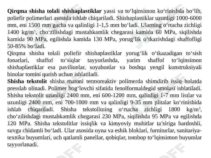Polimer buyumlarning turlari 3