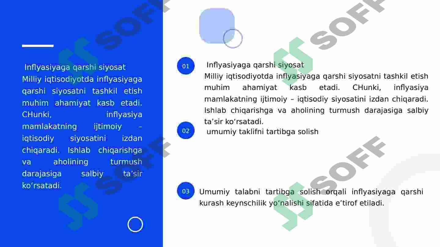 Inflyasiya va inflyasiyaga qarshi siyosat. 3