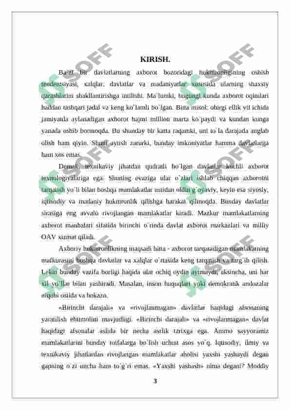 Xorij OAVning aholiga ta'sir ko'rsatish yo'llari, shakl va uslublari 3