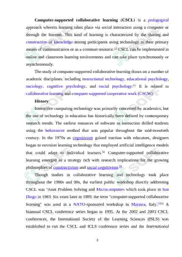 Computer-supported collaborative learning framework 3