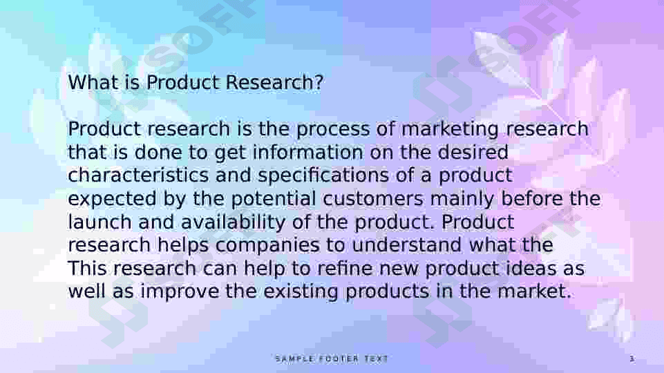 PRODUCT RESEARCH 3