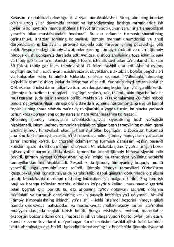 O'zbekistonda kuchli ijtimoiy siyosat 3