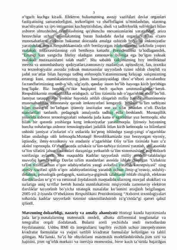 Gauss kvadratur formulalari. 3