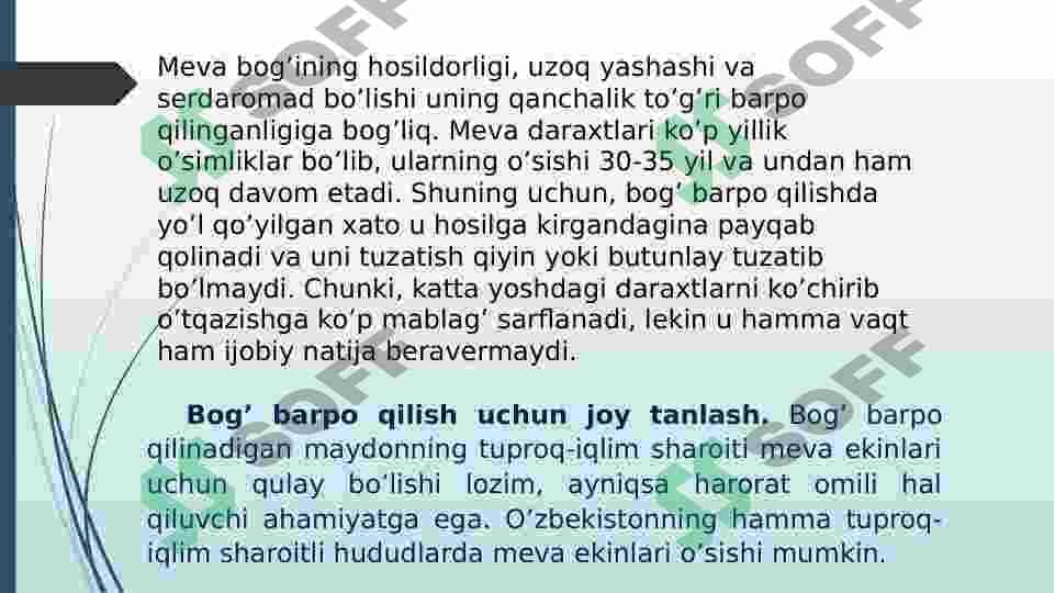 Meva va rezavor meva o’simliklarining kelib chiqishi, botanik tarkibi va biologik xususiyatlari. 3