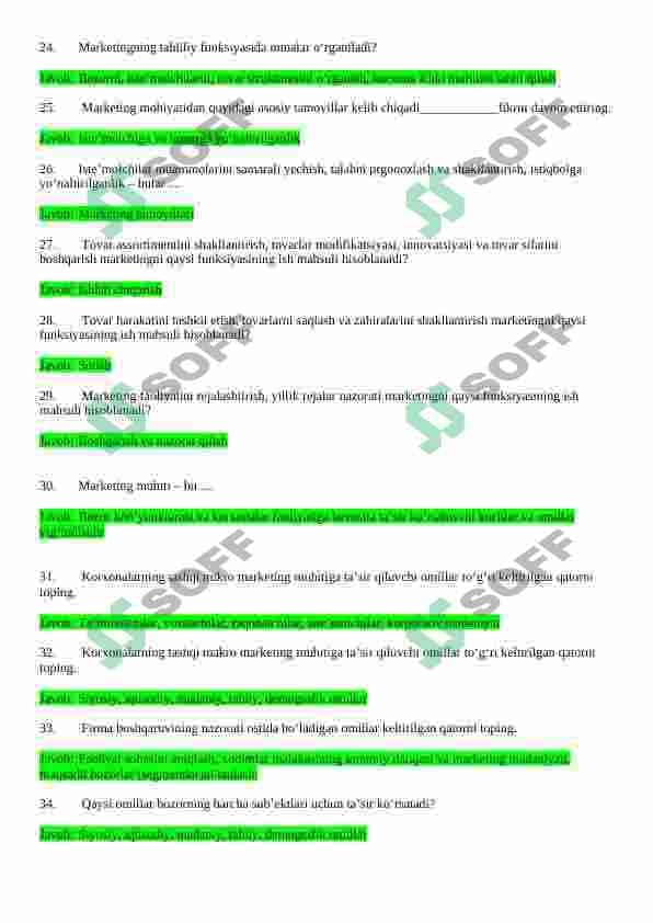 Marketing test javoblari 3