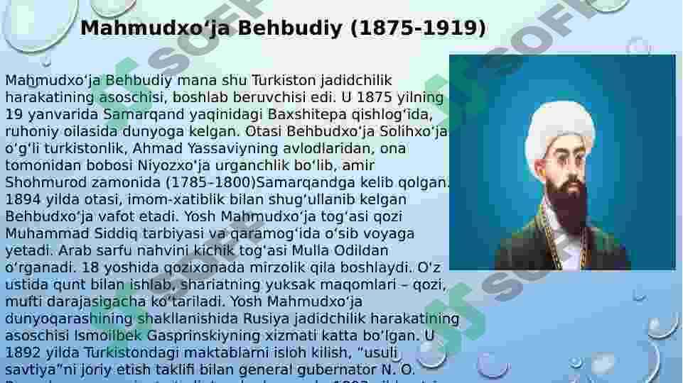 Mahmudxo`ja Bebudiyning “Muhtaram yoshlag`a murojaat” maqolasi 3