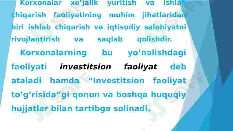 Korxonalarda investitsion faoliyatni boshqarish pptx 3