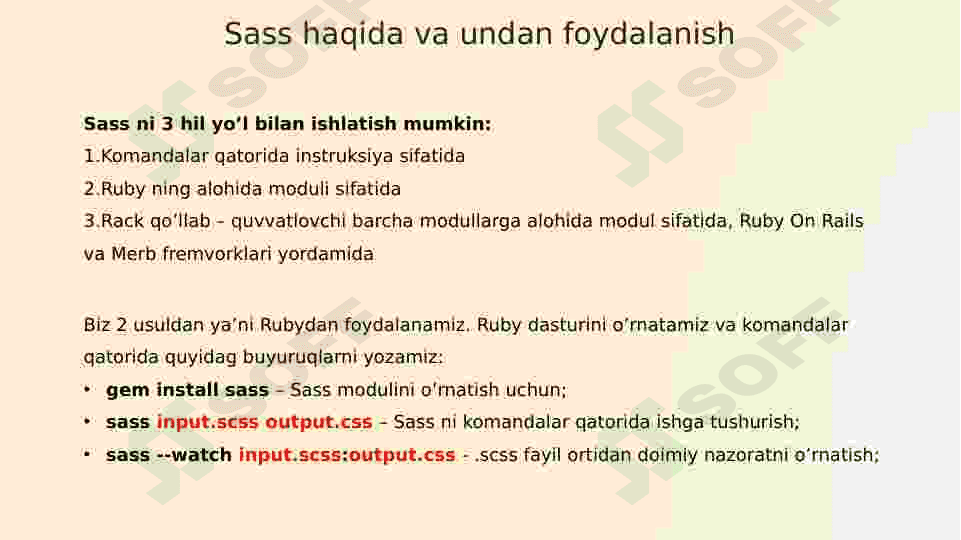 Sass haqida va undan foydalanish 3