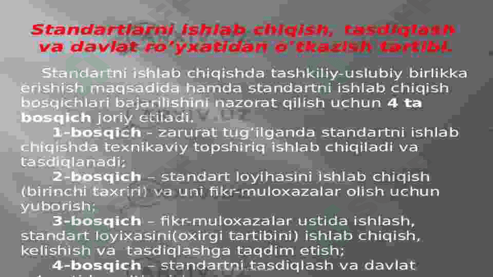 Standartlarni joriy etish tartibi 3