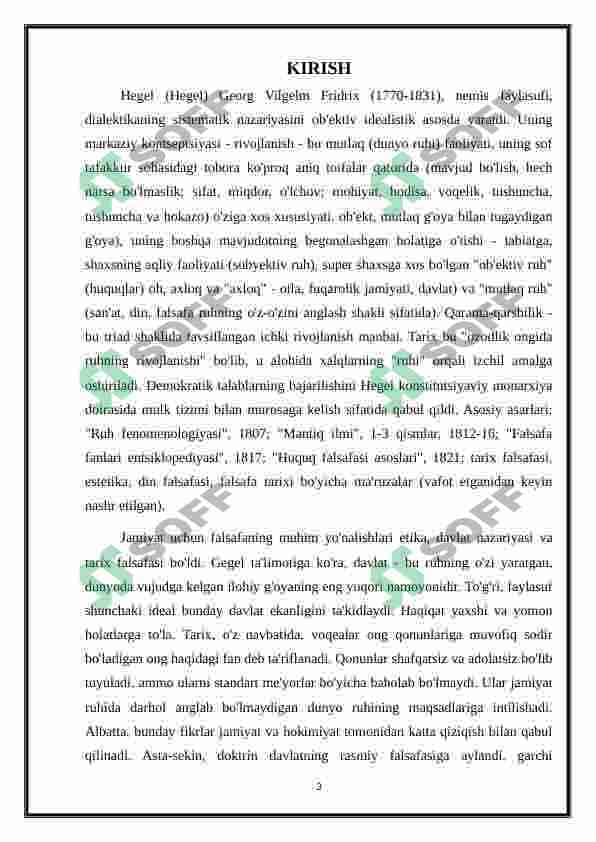 Gegel Falsafasi Haqida 3