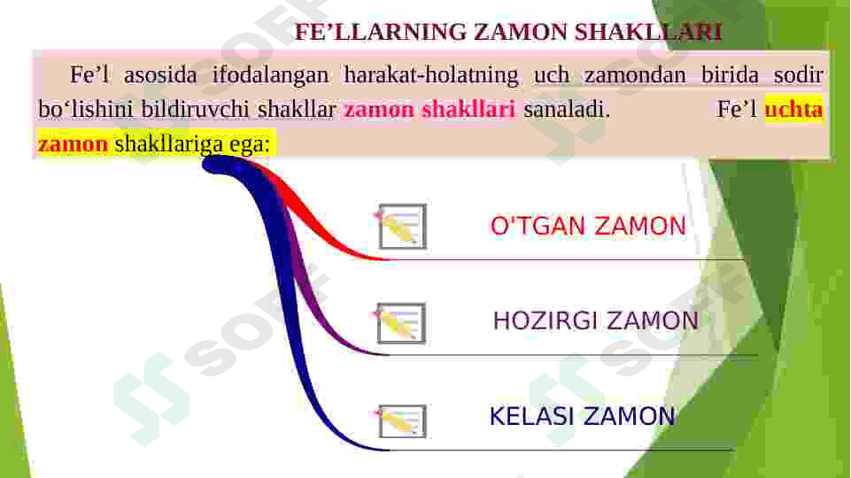 Fe’llarning munosabat shakllari haqida umumiy tushuncha va qo’llanmalar. 3