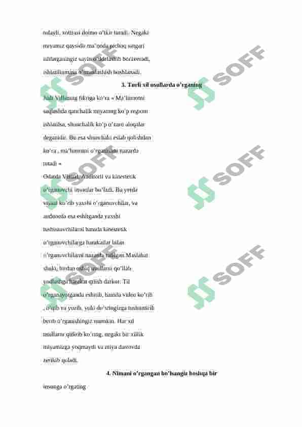 Xotirani oshirishning 10 usuli 3