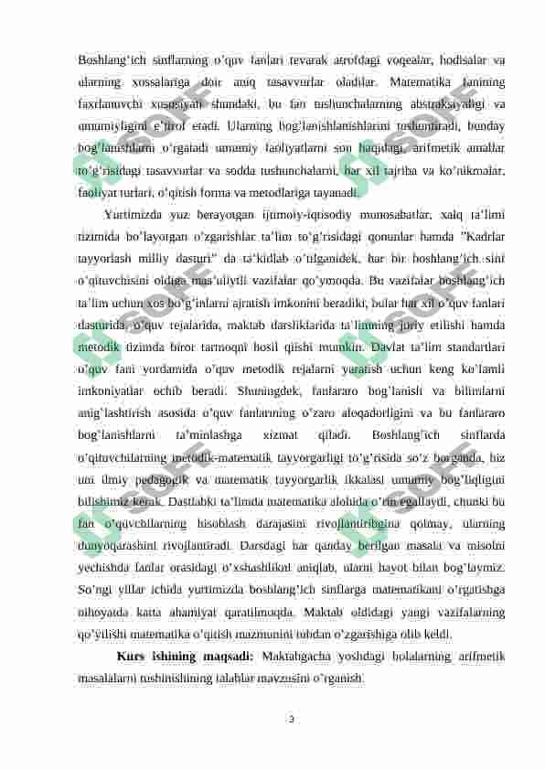 Arifmetik misollarni yechish va bolalarni boshlangʻich maktabda matematika fanini oʻrganishiga tayyorlash 3