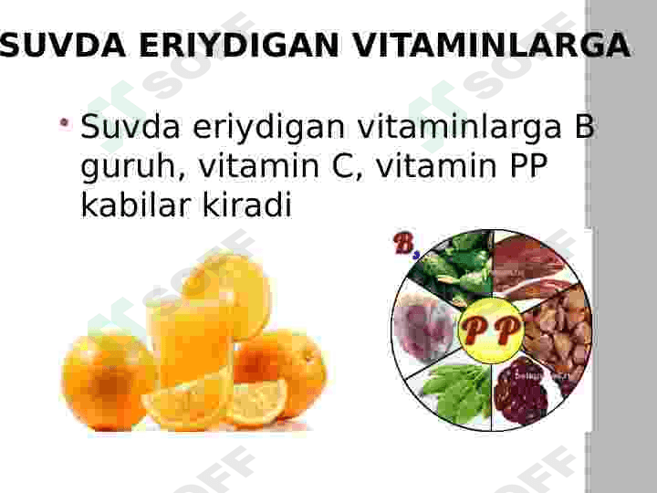 Suvda va yogʻda eruvchi vitaminlar 3